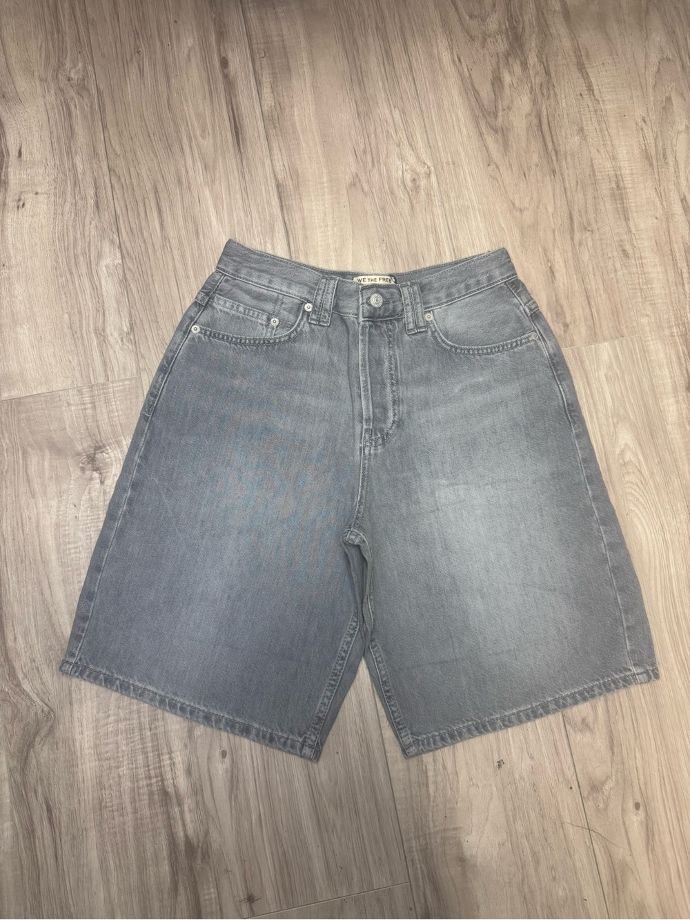 Free People We The Free Montana Gray Denim Shorts